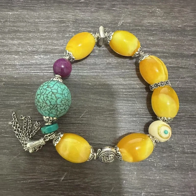 时尚百搭蜜蜡手串S295