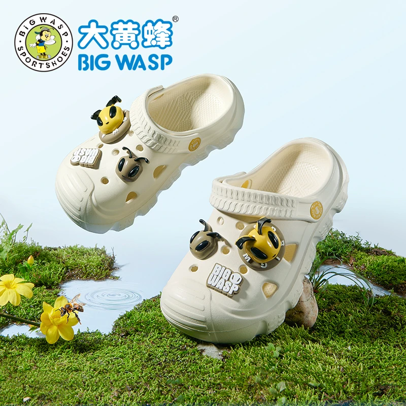 大黄蜂童鞋男童洞洞鞋2025夏季新款儿童沙滩鞋防滑软底卡通凉拖鞋