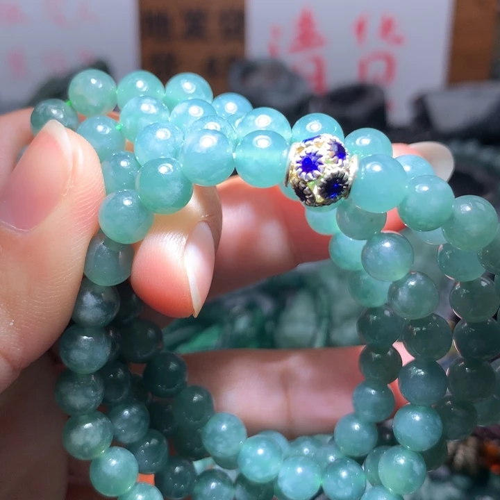 翡翠颈饰未镶嵌保真天然A货翡翠