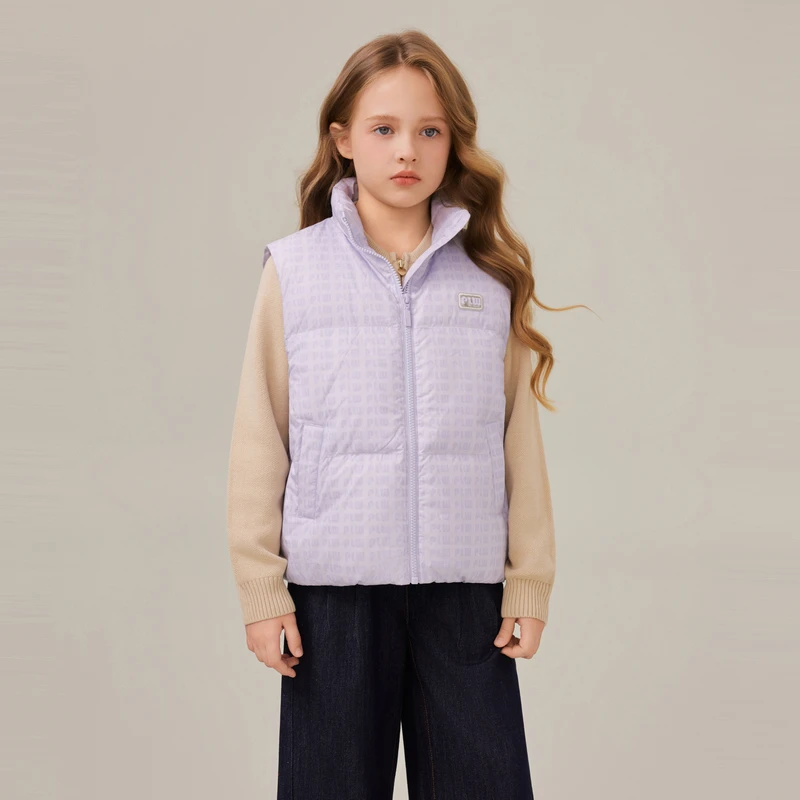 POLOWALK童装女童羽绒马夹2025新品女童羽绒马夹CP6W534L0021