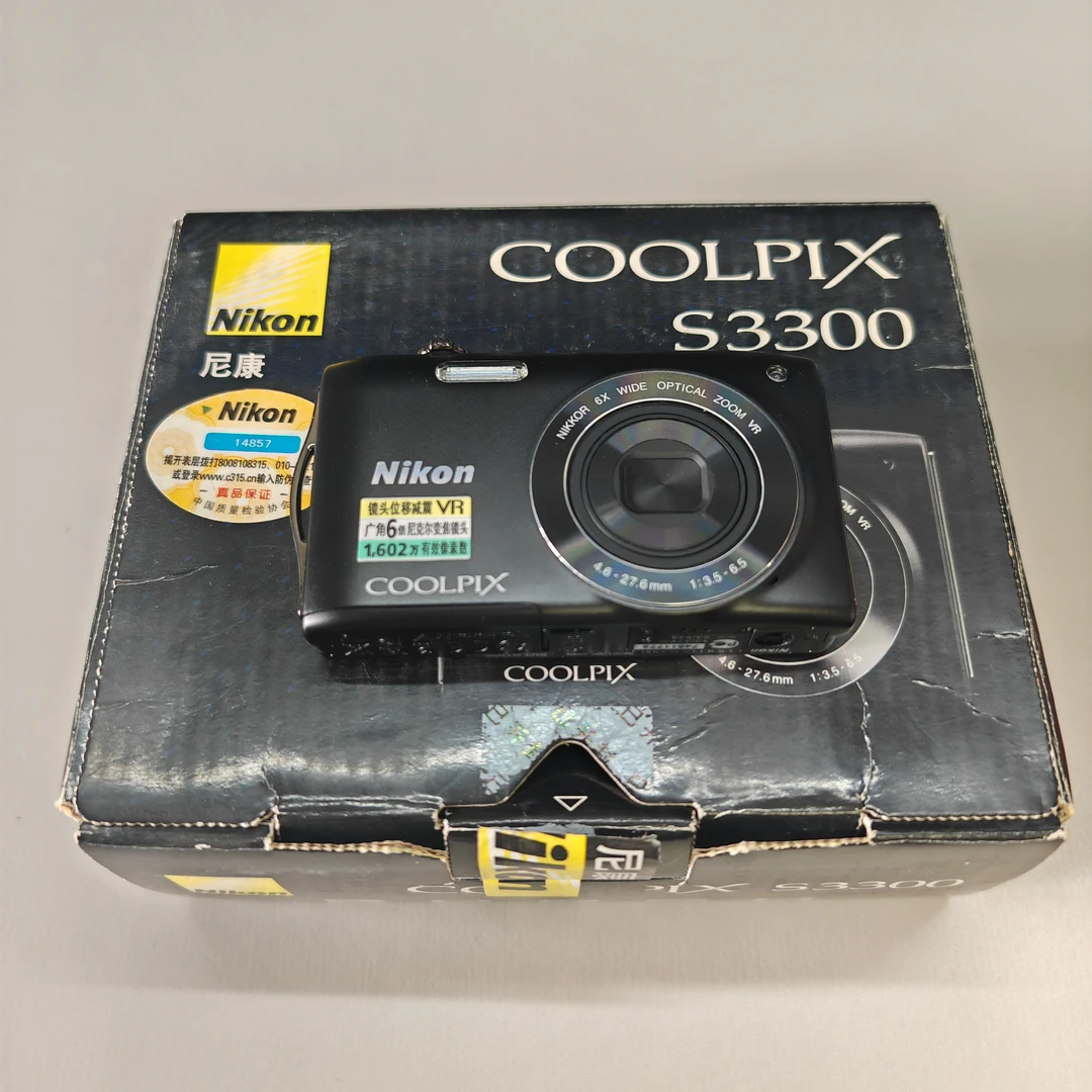 95新 Nikon/尼康 【S3300】相机 1602w高像素 vr减震镜头 带盒