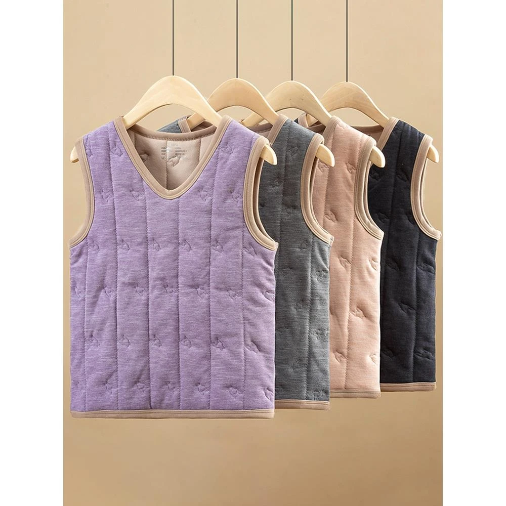 FAV MARTHA儿童保暖背心内穿马甲男童冬厚中大童坎肩宝宝加绒棉背