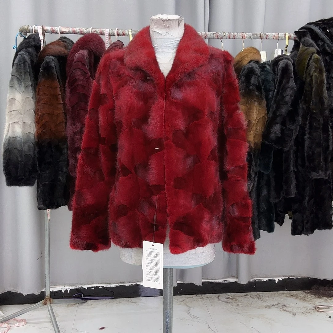 水貂拼貂真皮真毛