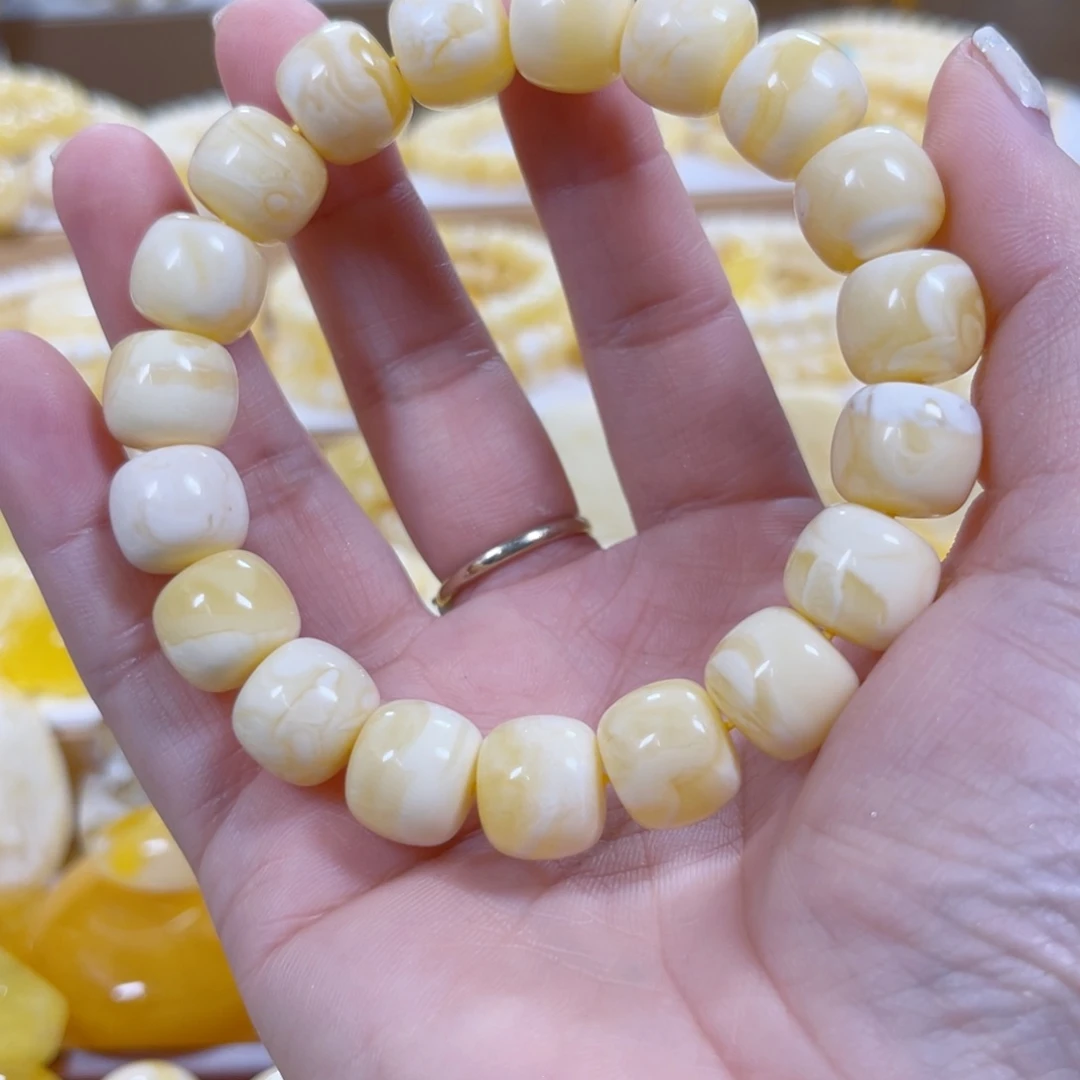 琥珀颈饰未镶嵌天然蜜蜡