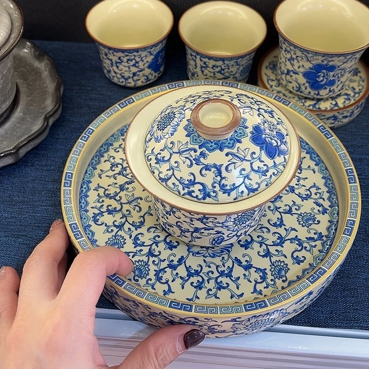 陶景德陶瓷盖碗茶具