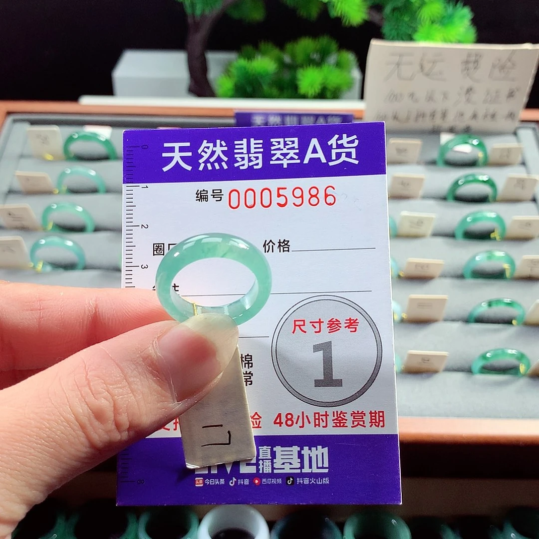 翡翠戒指未镶嵌17号