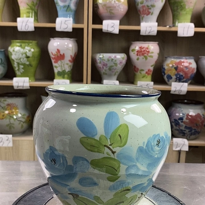 瓷片12zp景德镇陶瓷花盆