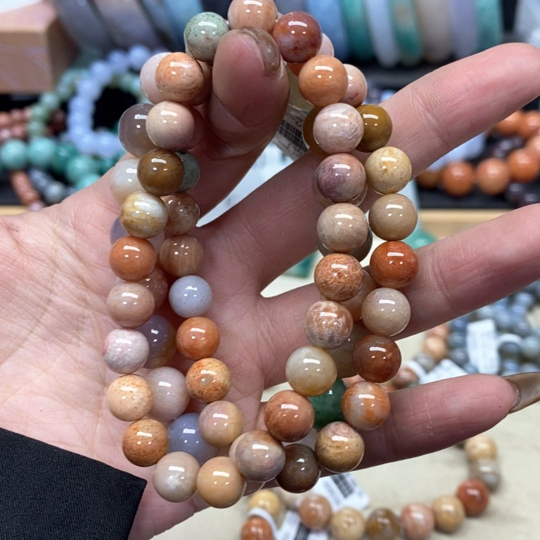 硅化珊瑚（珊瑚玉）手链未镶嵌昱*369