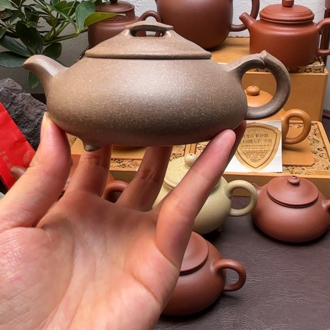 紫砂茶壶青段   简瓢   150微瑕