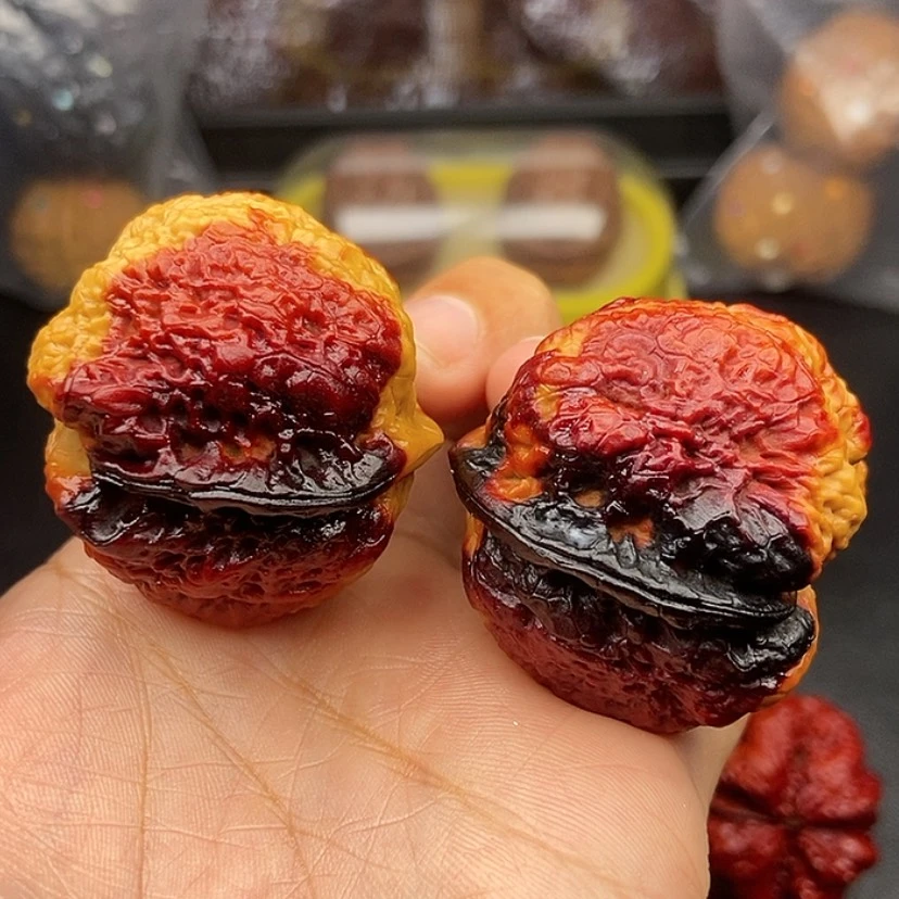 【闪购商品】把件文玩核桃41尺蝴蝶蟾