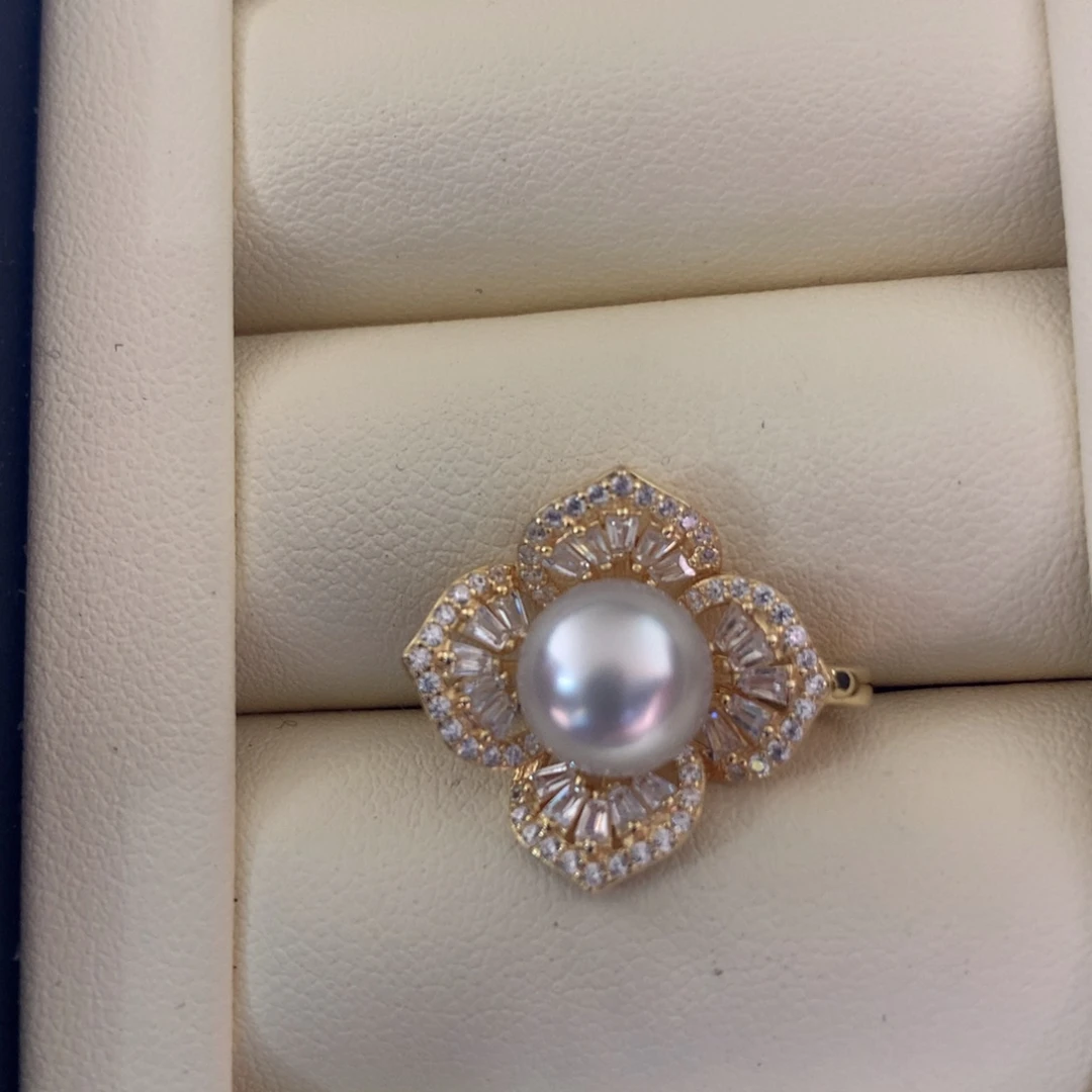 海水珍珠银S925镶嵌颈饰