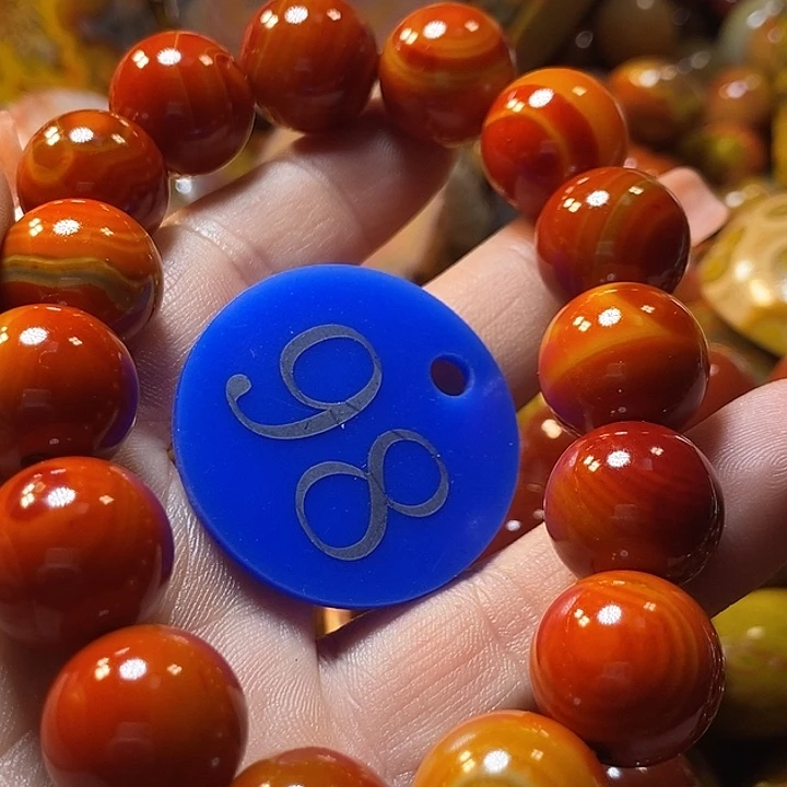 男***冉玛瑙/玉髓未镶嵌手链