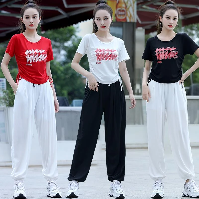 2025广场舞衣服时尚新款鬼步舞运动舞蹈衣服长裤健身操跳舞表演服
