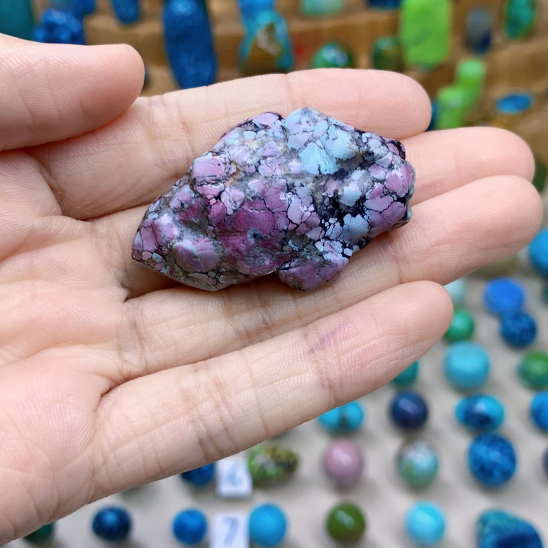 绿松石未镶嵌三彩随行