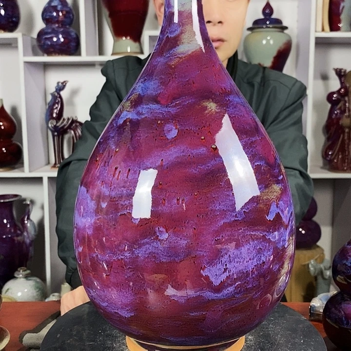 W***瓷片尚峰钧窑作品摆件