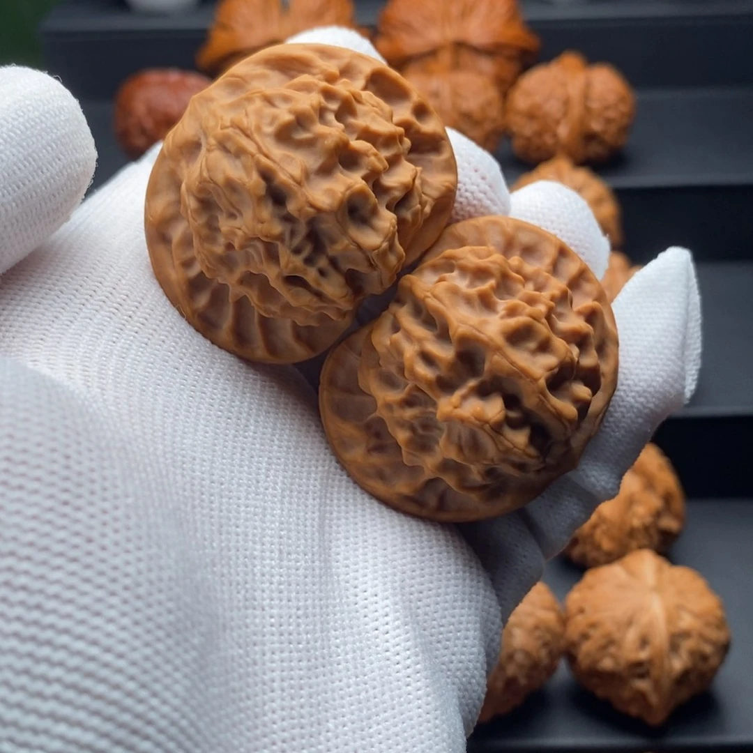 把件文玩核桃45尺全品野生龙鳞狮子头