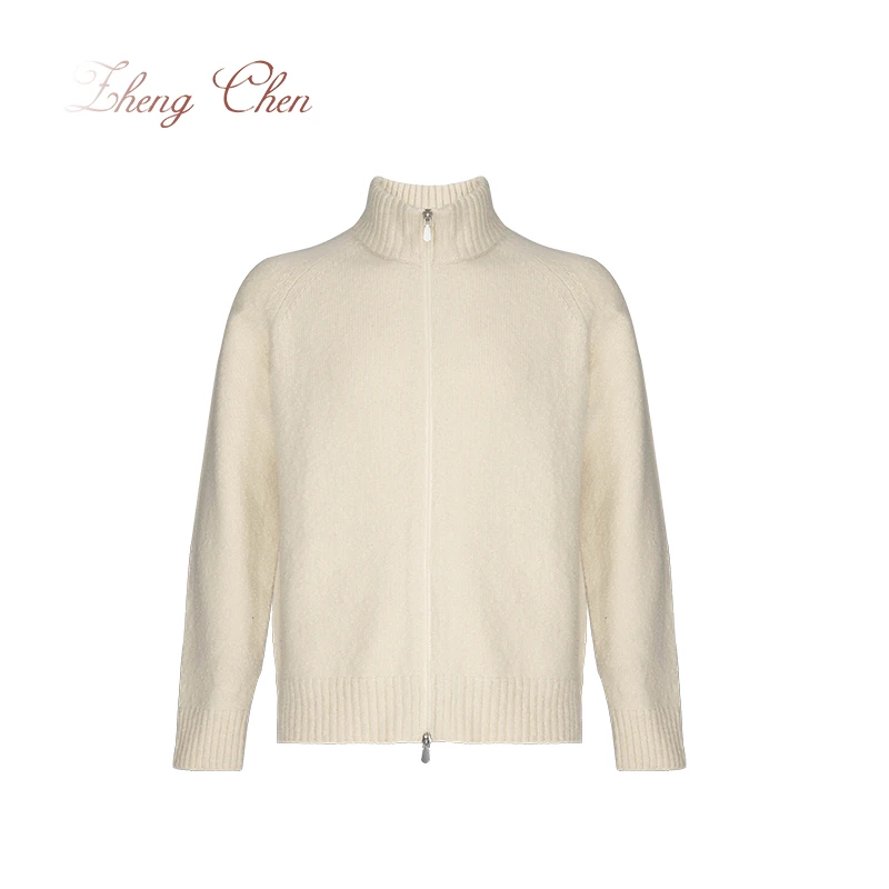 (高端黑标)英国邓肯全羊毛花纱拉链针织开衫 Y-MK96196