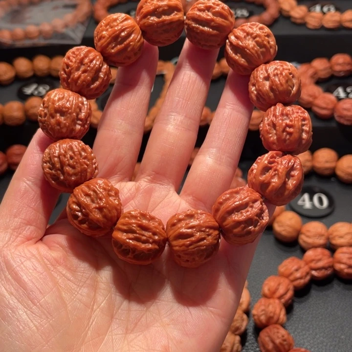文玩核桃手串粗筋八棱手串