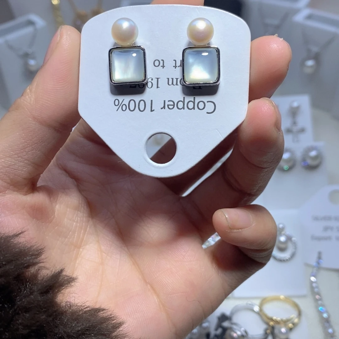 耳坠未镶嵌淡水珍珠