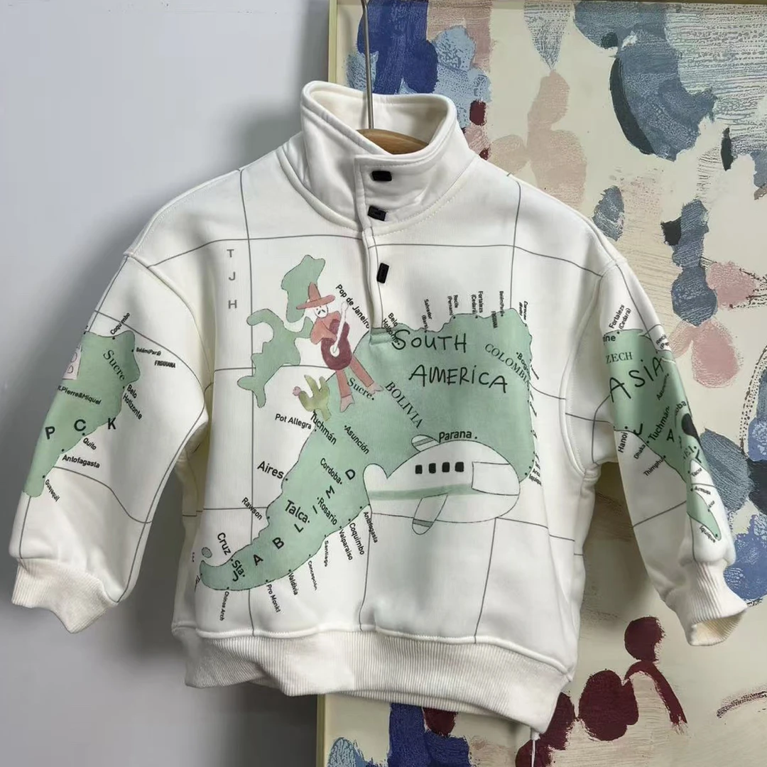 韩版原创地图卫衣