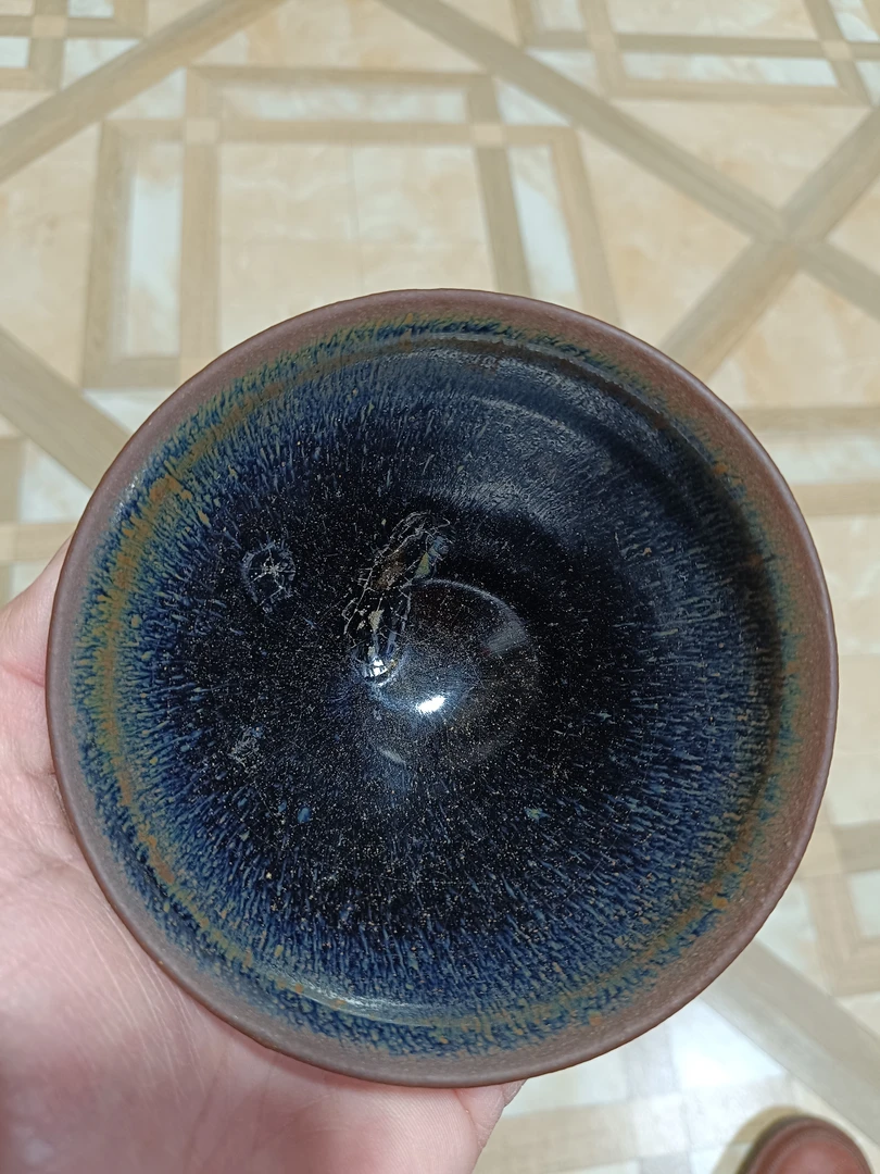 ​水吉窑宋建盏，深斗束口器，全品，口径12.5高7厘米。