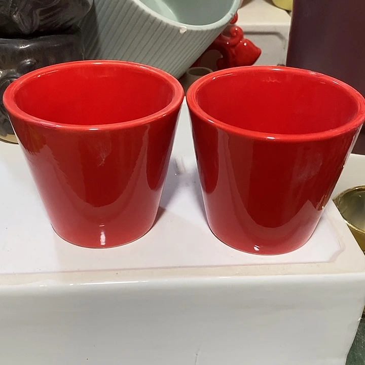 陶盆有孔 瑕疵针孔漏釉介意勿拍外高 8外口9