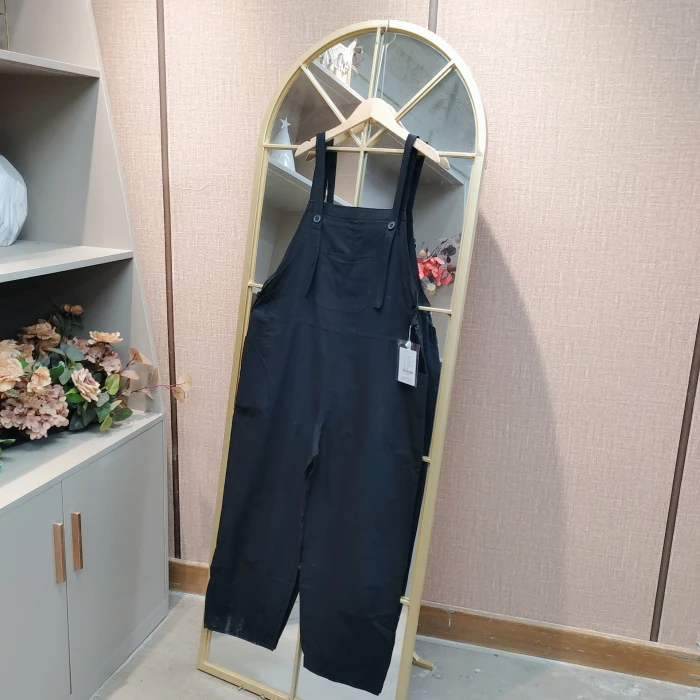 HQ78孕妇黑色背带裤120-150