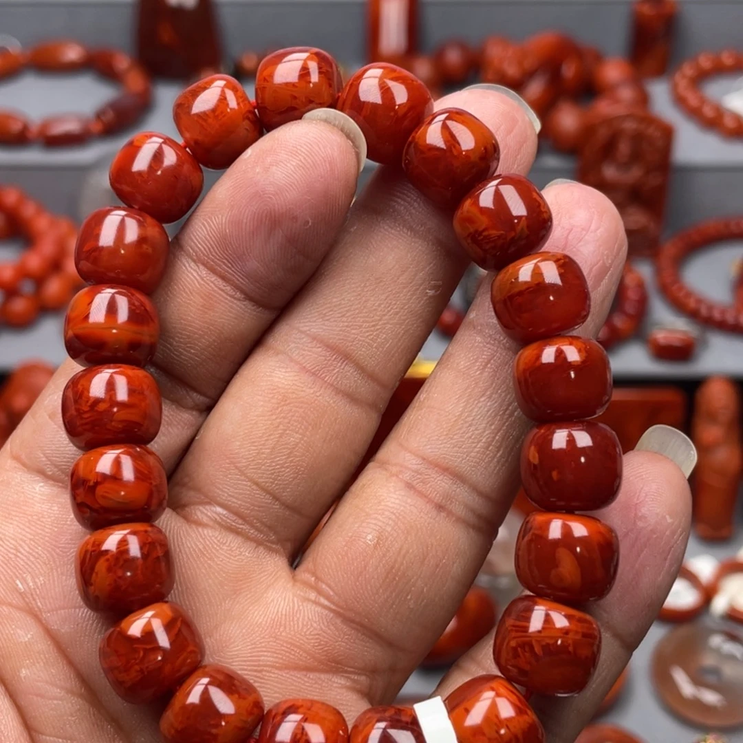 南红玛瑙未镶嵌珠宝奇石单圈11