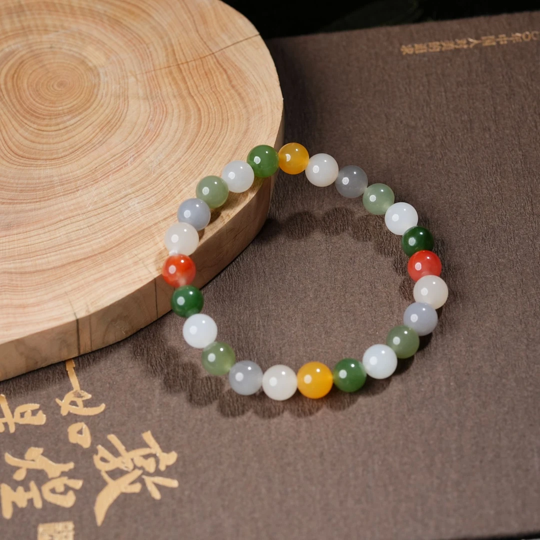 【缺货】和田玉多宝手串 8mm HZ1137