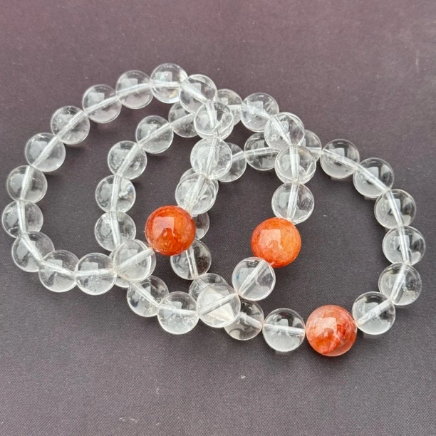 【书记甄选】原创白水晶单圈手链 多样性发一件 约12mm XB019