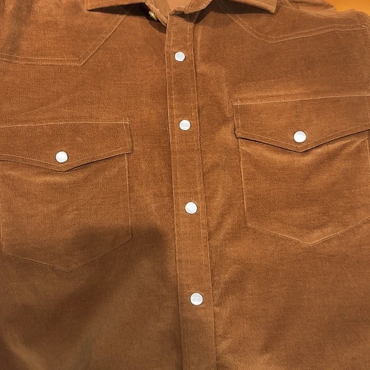 青***雪bv灯芯绒衬衫卡其M码一件