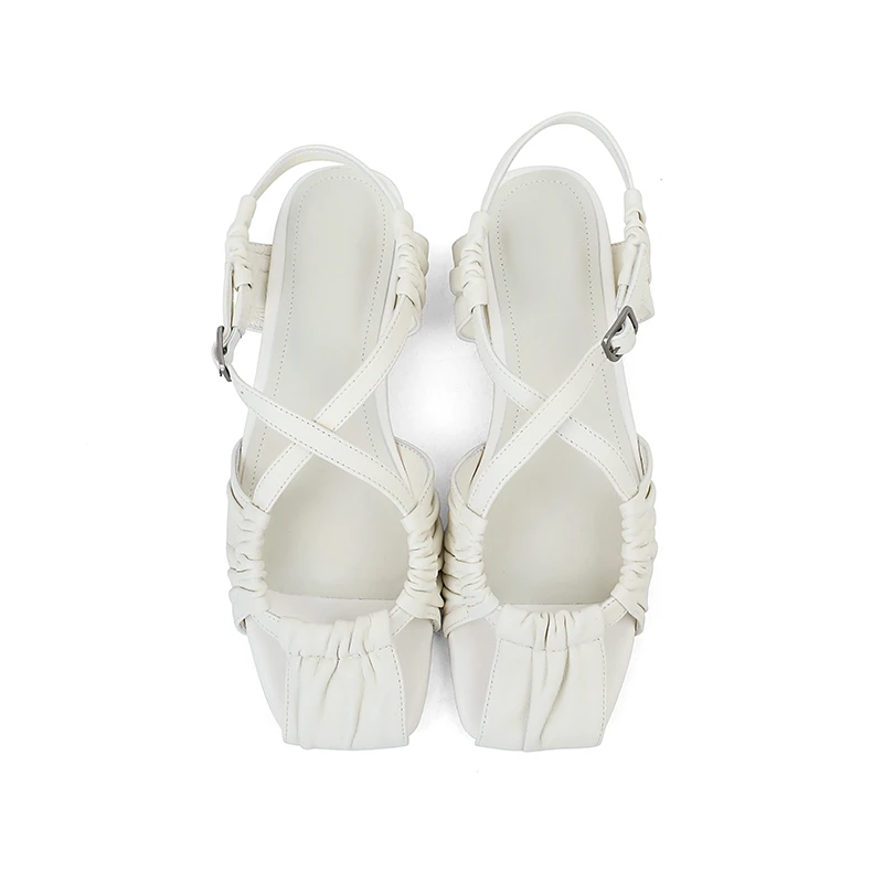 复古百搭平底镂空包头渔夫女凉鞋