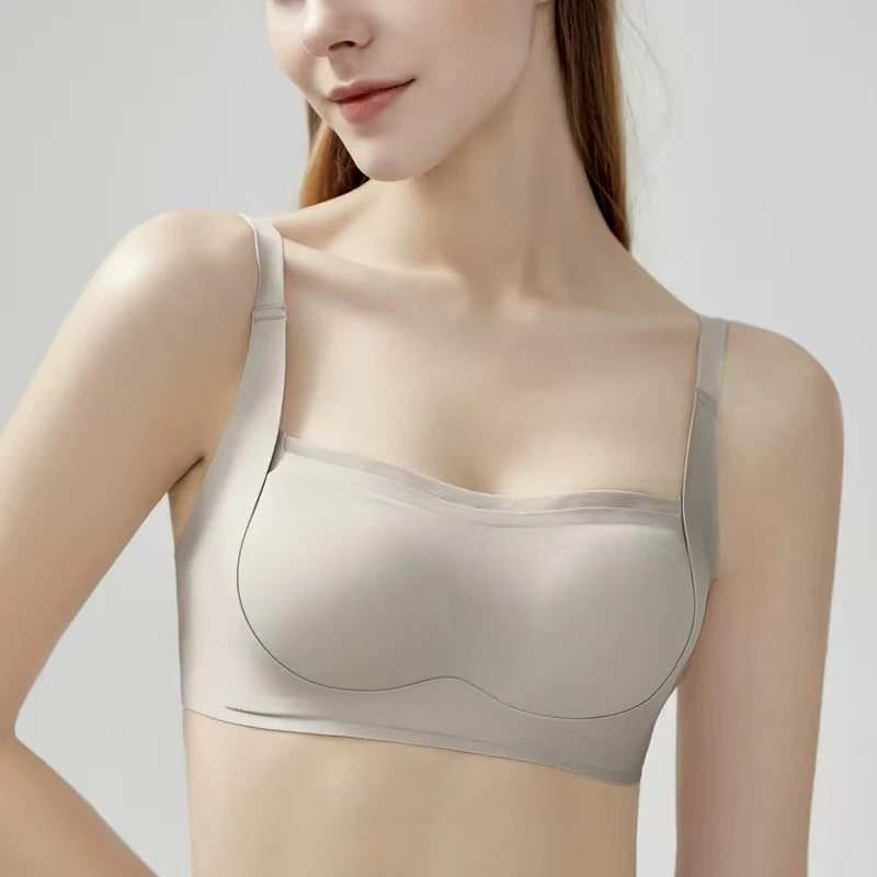 美美服饰店65039 一字领裸感舒适无痕美背 薄款聚拢