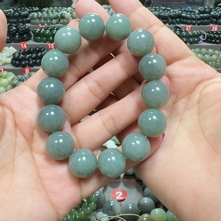 未镶嵌手链和田玉新疆且末蓝青花卡16