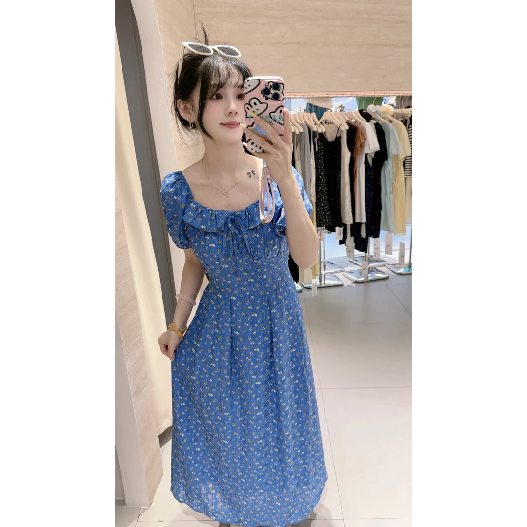 6605小碎花茶歇裙