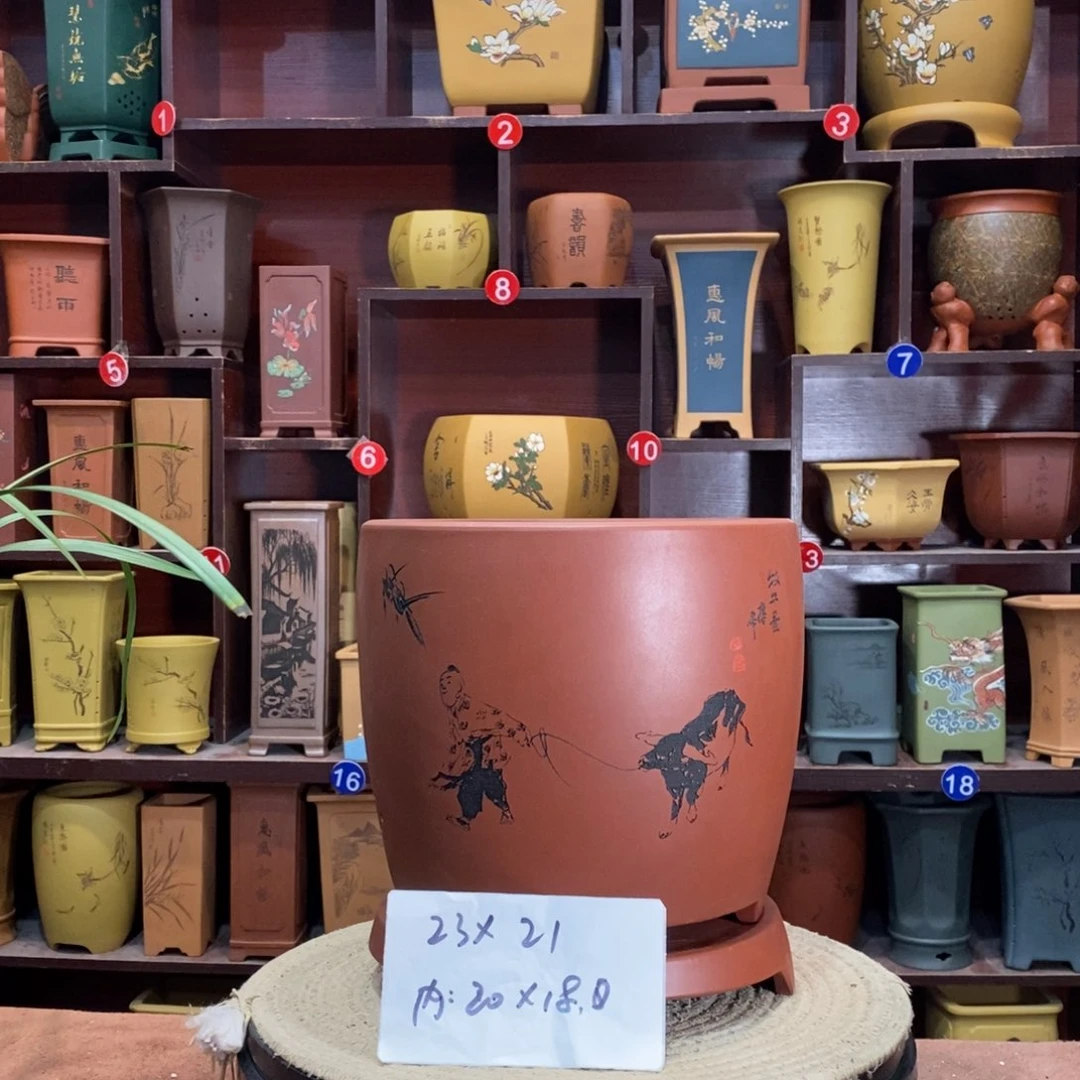 紫砂艺术紫砂花盆