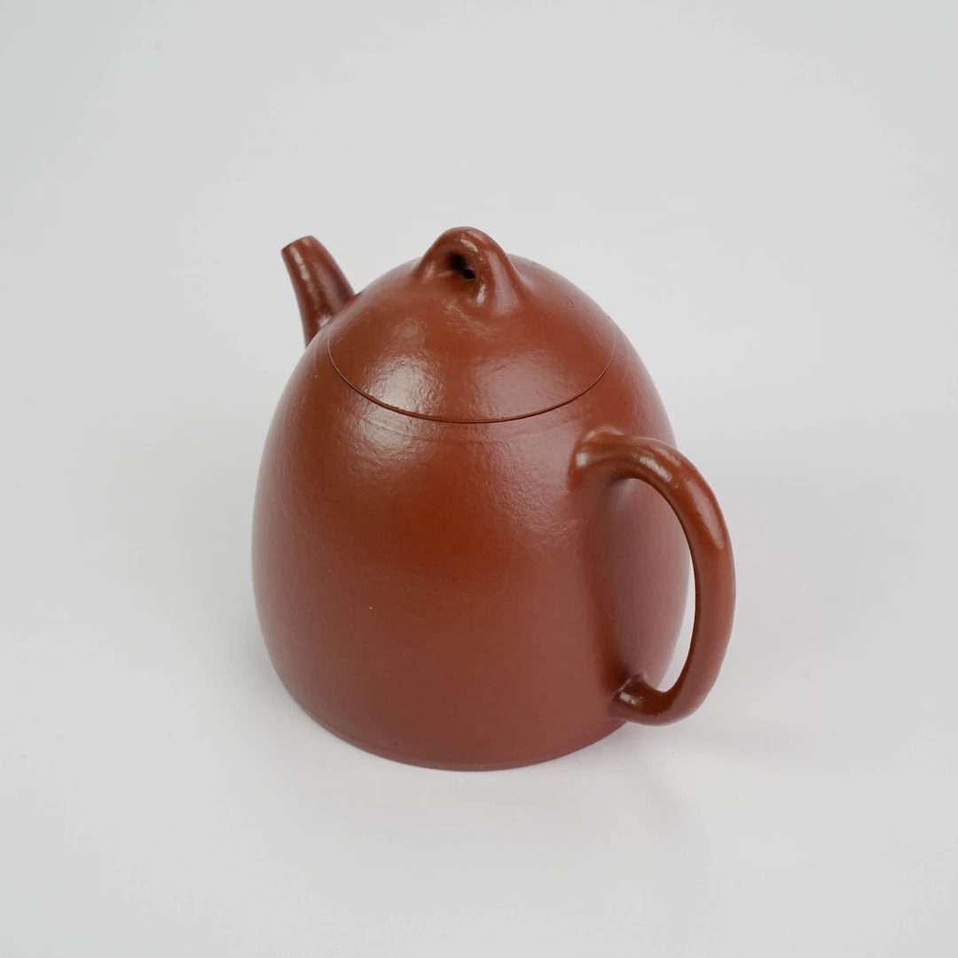 YT-3049宜兴原矿手工紫砂壶赵庄朱泥光器秦权180CC