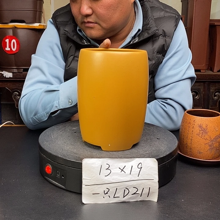 紫砂花盆货号一只LD211