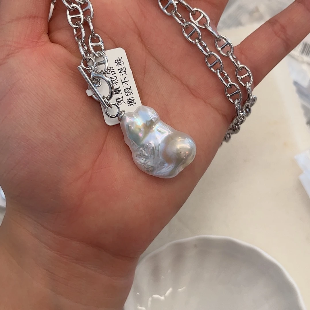 合金淡水珍珠耳饰