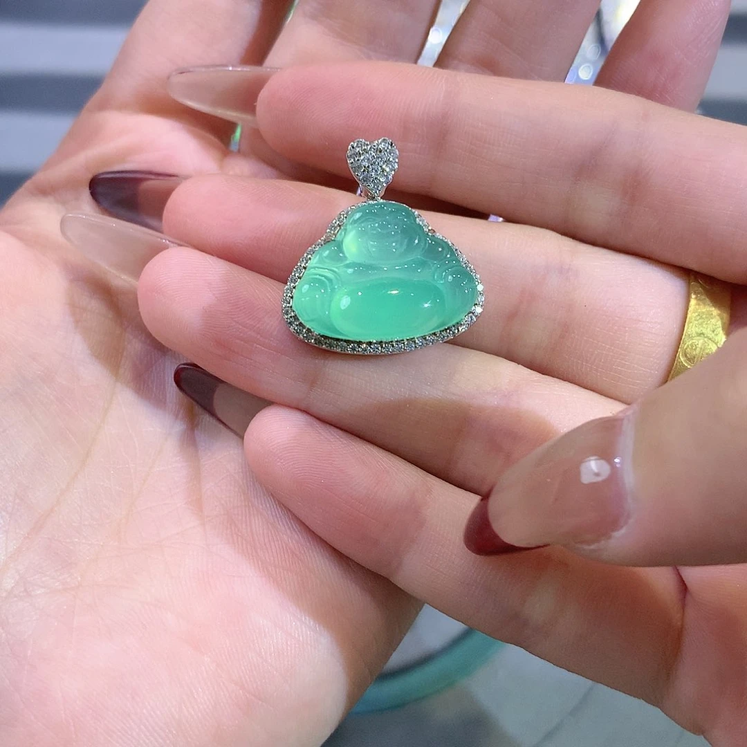 玛瑙/玉髓颈饰银S925镶嵌张***喜