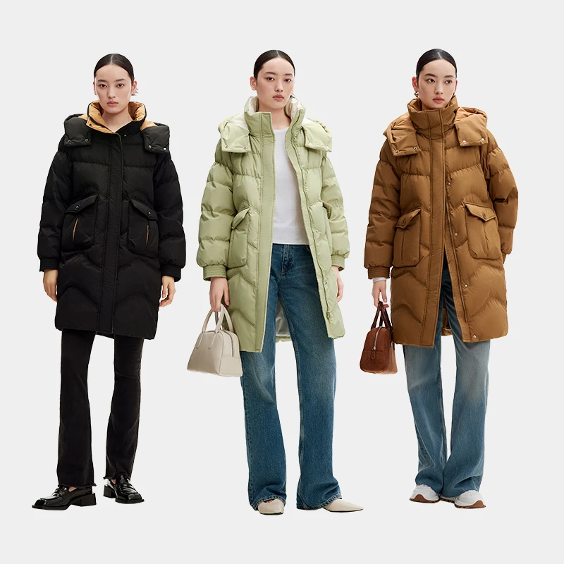 【商场同款】千仞岗时尚肌理感撞色宽松女款外套Y308200Y