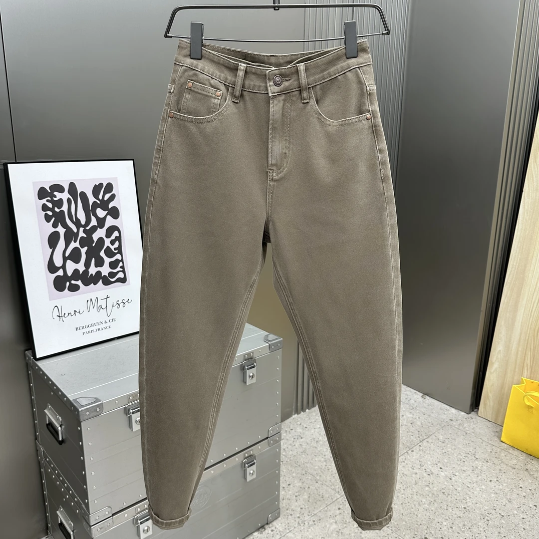 新款时尚百搭潮流修身显瘦弹力男士休闲小直筒水洗牛仔裤男 裤子