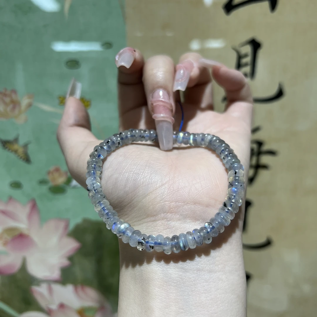 【月月家】AZ009天然灰月光 灰月光小药片手串 多样性发其一