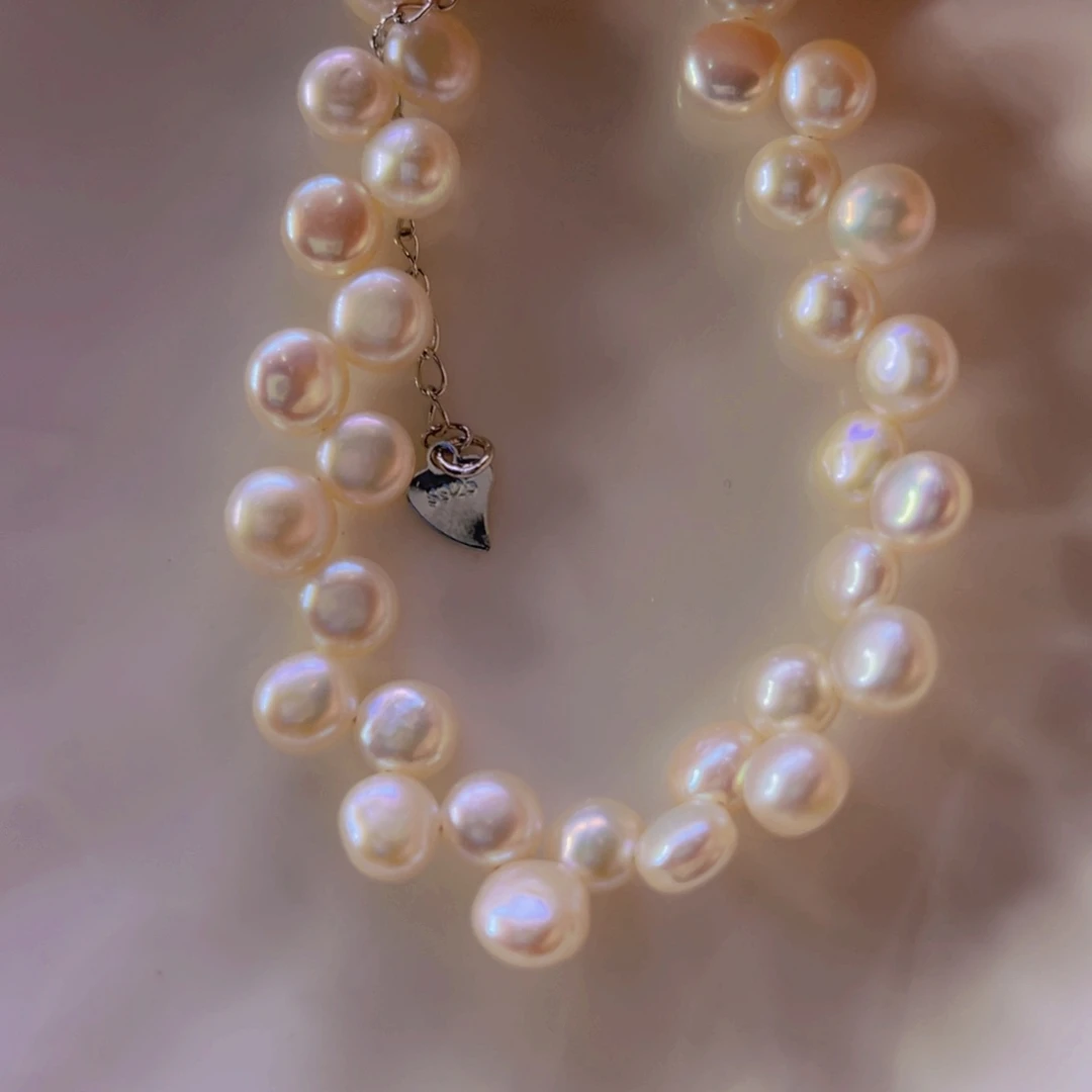 淡水珍珠手绳合金