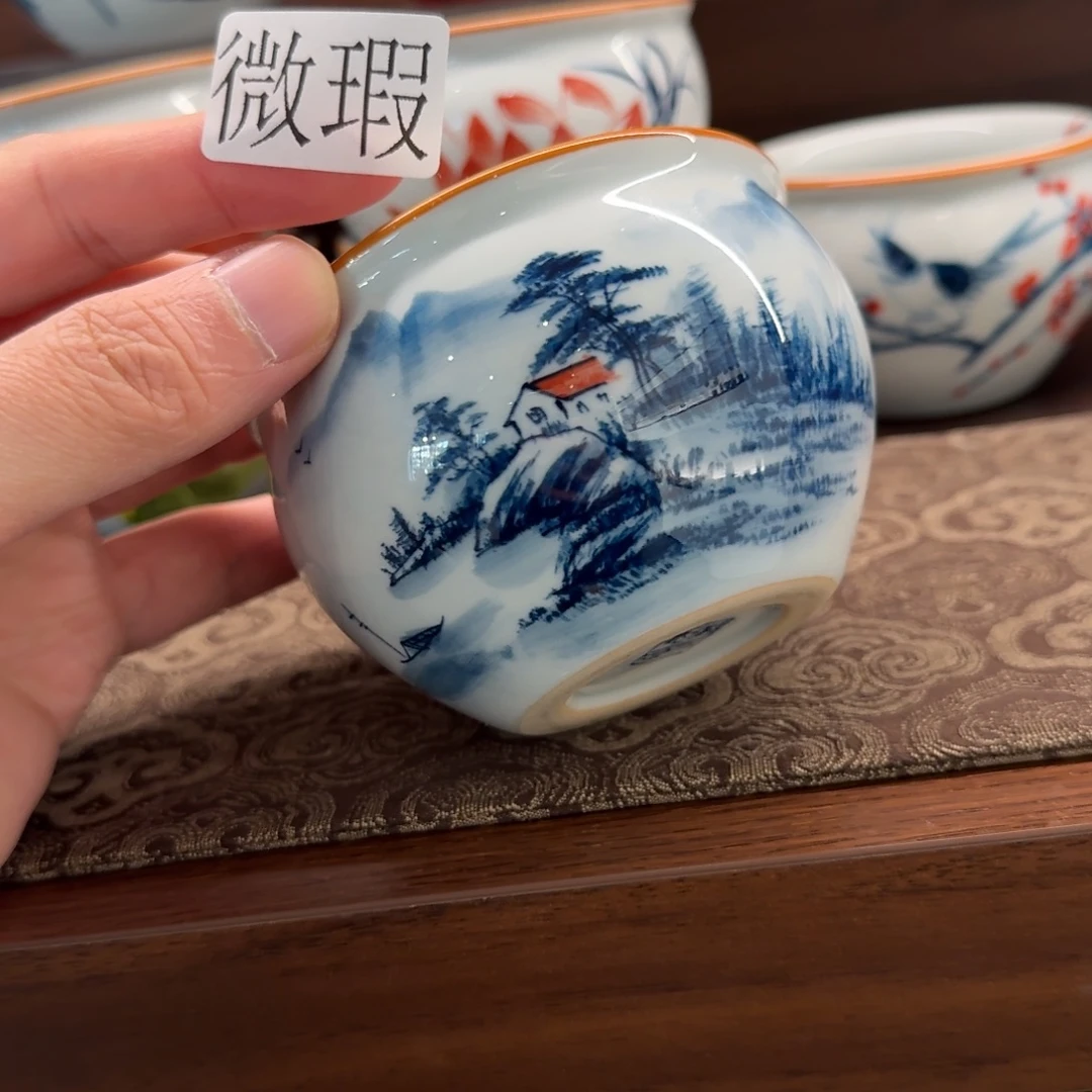 釉下彩纯手绘微瑕