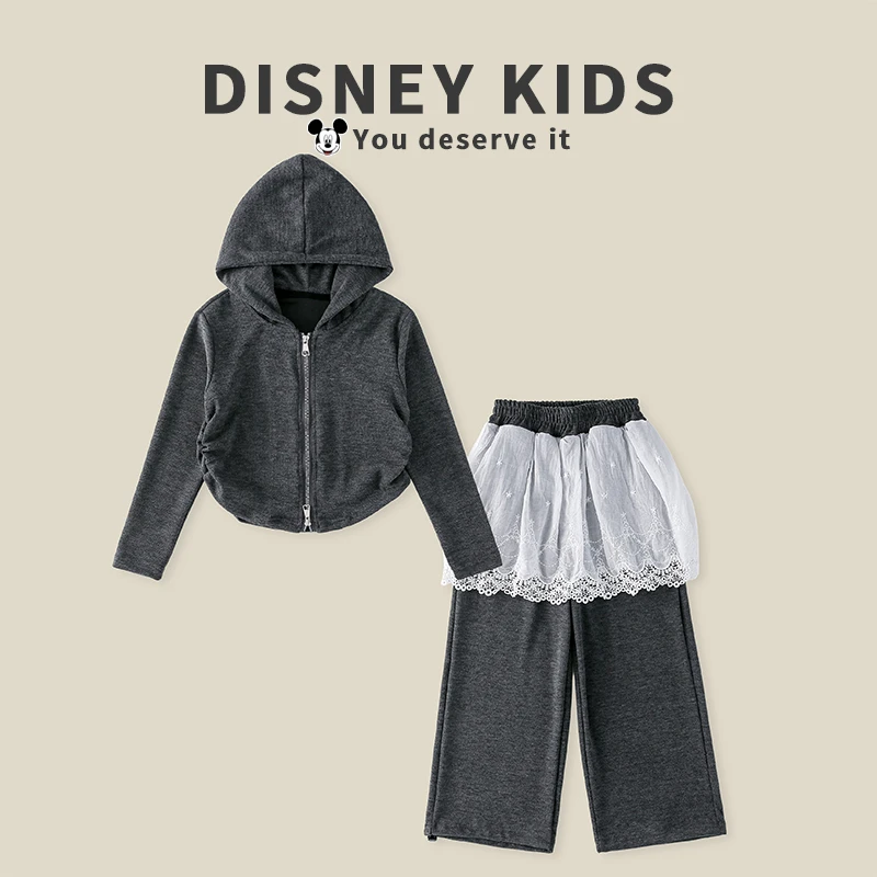【VV】Disney/迪士尼女童套装春季新款儿童休闲连帽两件套XOT1ZZ306