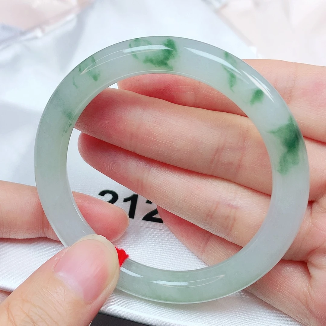 翡翠未镶嵌手镯抖音212