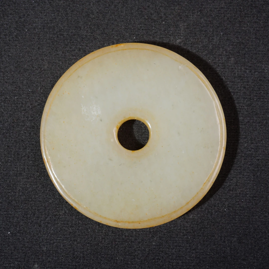 10SE412  清  和田玉素面玉璧