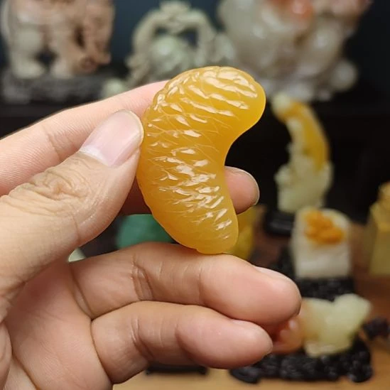 寿山石印石手把件手把件