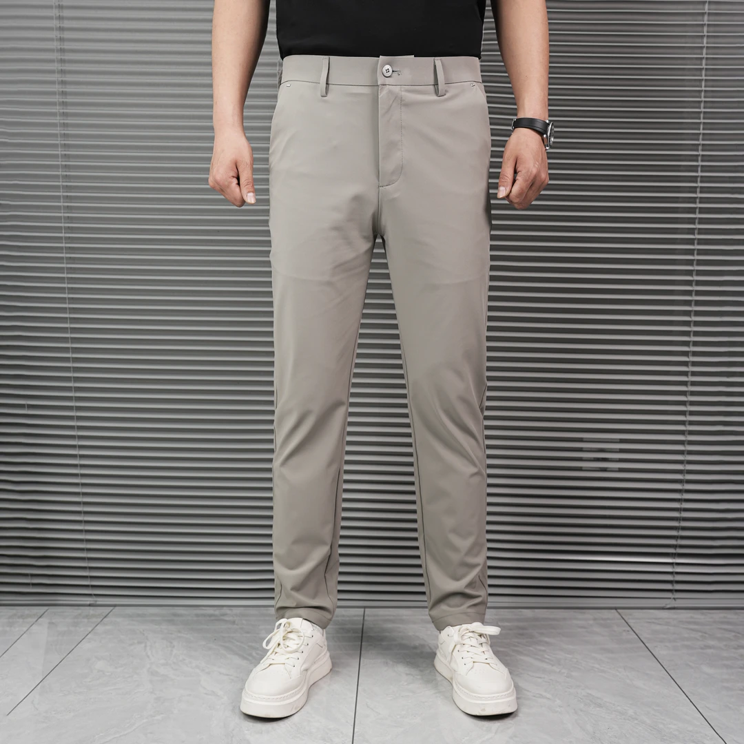 【黑标系列】定制面料夏季超薄柔软舒适净面商务休闲弹力休闲裤6057